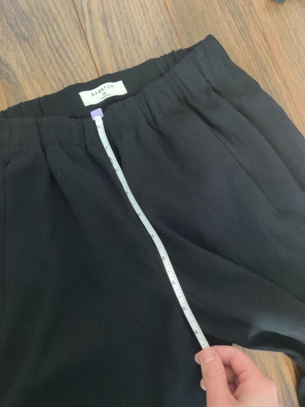 *Babaton Black High Waist Jogger Pants Cropped Ankle Stretch XS - Picture 6 of 8